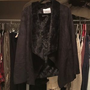 Lucky Brand Black Suede Jacket Size Large
